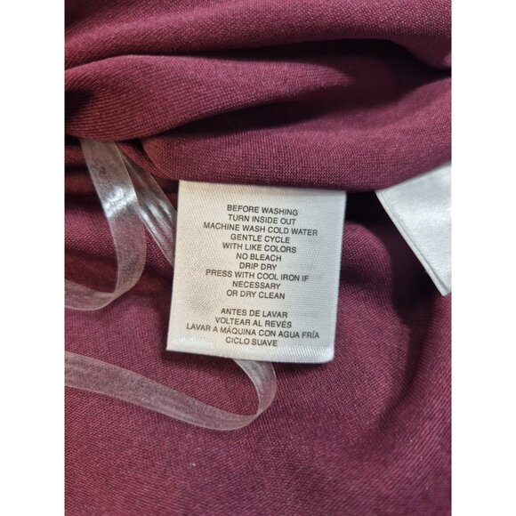 KASPER Women's Top Size S Sleeveless VNeck Paisley Print Tunic Eggplant Multi 24 - Picture 7 of 10